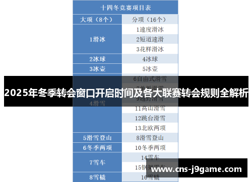 2025年冬季转会窗口开启时间及各大联赛转会规则全解析
