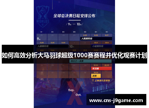 如何高效分析大马羽球超级1000赛赛程并优化观赛计划